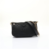 LOUIS VUITTON LV 路易威登 Multi Pochette Accessoires 肩背包 黑色 壓紋牛皮 M80399