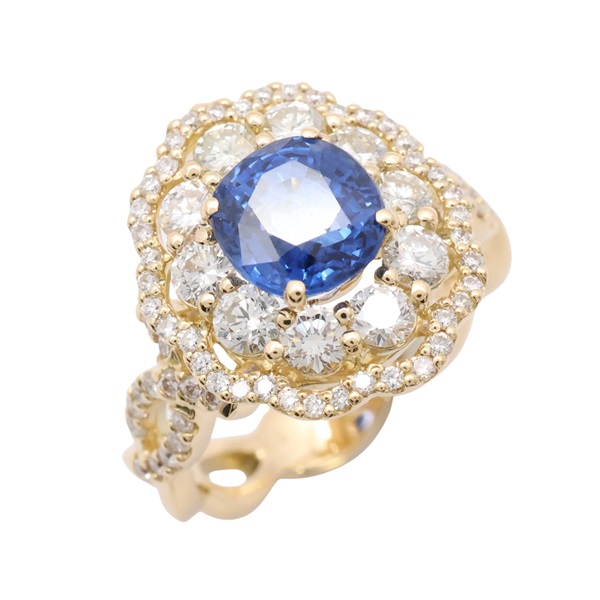 JEWELRY 無品牌珠寶 藍寶石 鑽石 戒指 18K黃金