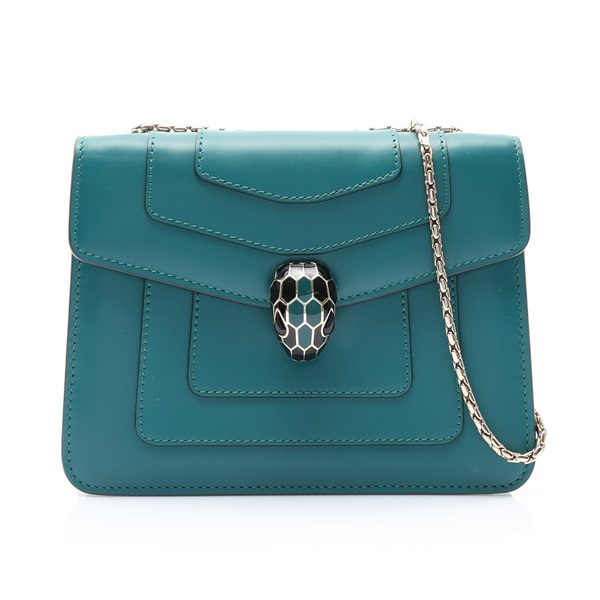 BVLGARI 寶格麗 Serpenti Forever 肩背包 綠色 牛皮 34560