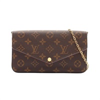 LOUIS VUITTON LV 路易威登 Pochette Felicie 肩背包 棕色 原花帆布 M81896