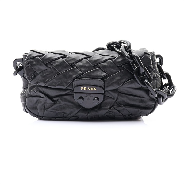 PRADA 普拉達 肩背包 黑色 牛皮