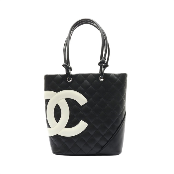 CHANEL 香奈兒 康朋 Cambon Ligne 肩背包 黑色 菱格紋牛皮 無卡 A25167
