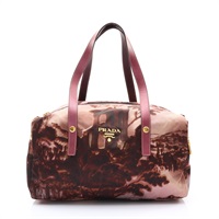 PRADA 普拉達 波士頓包 手提包 紫色 尼龍布 BL0567