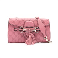 GUCCI 古馳 Emily Chain 肩背包 玫瑰粉色 牛皮 283063