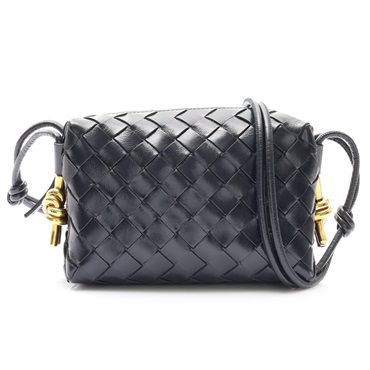 BOTTEGA VENETA BV 寶緹嘉 Mini Loop Camera 肩背包 深藍色 編織羊皮 723547 V1G11