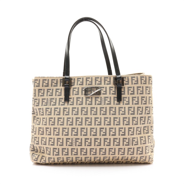 FENDI 芬迪 手提包 米色 老花帆布 8BH132