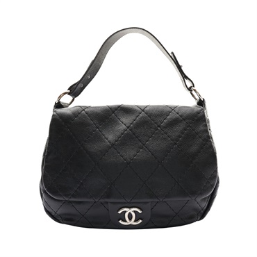 CHANEL 香奈兒 肩背包 黑色 牛皮 A48015