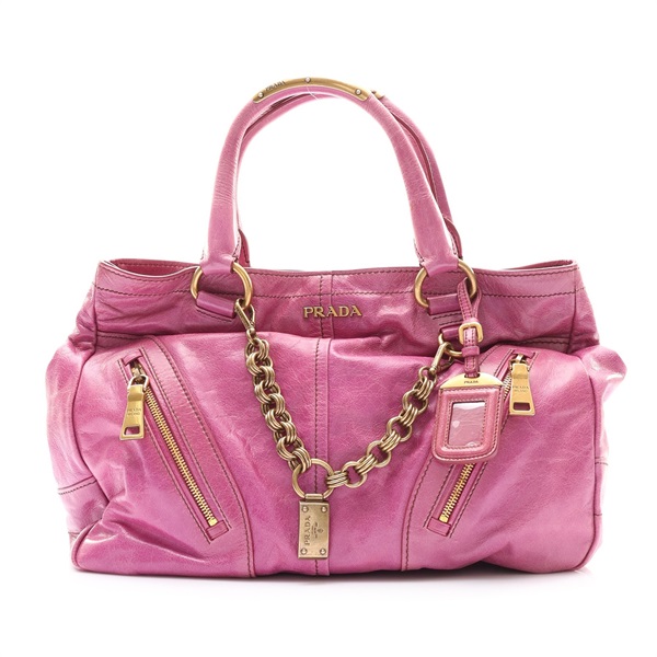 PRADA 普拉達 Vitello Shine 手提包 紫色 牛皮 BR4169
