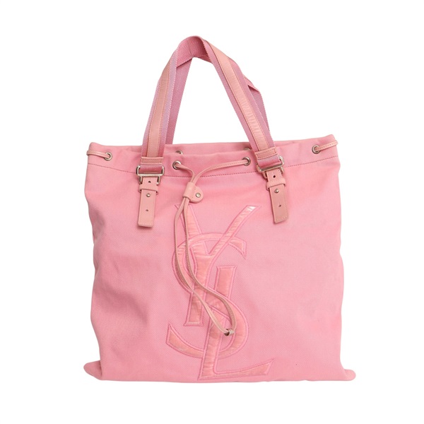 SAINT LAURENT YSL 聖羅蘭 Kahala 手提包 粉色 帆布 121631
