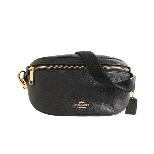 COACH 寇馳 Polished Pebble 腰包 黑色 牛皮 39939