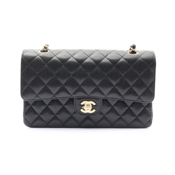 CHANEL 香奈兒 Coco 25 鍊帶 肩背包 黑色 荔枝紋牛皮 金釦 A01112