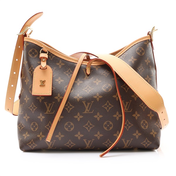 LOUIS VUITTON LV 路易威登 CarryAll PM 肩背包 棕色 原花帆布 M46203