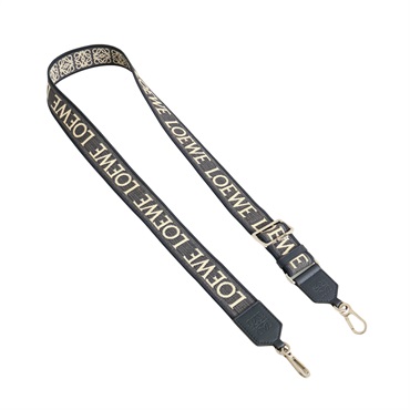 LOEWE 羅威 Anagram 背帶 深藍色 帆布 牛皮 C073T87X01
