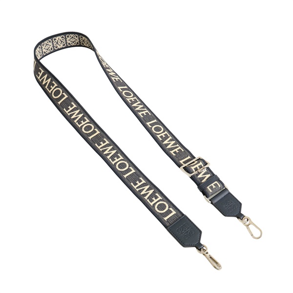LOEWE 羅威 Anagram 背帶 深藍色 帆布 牛皮 C073T87X01