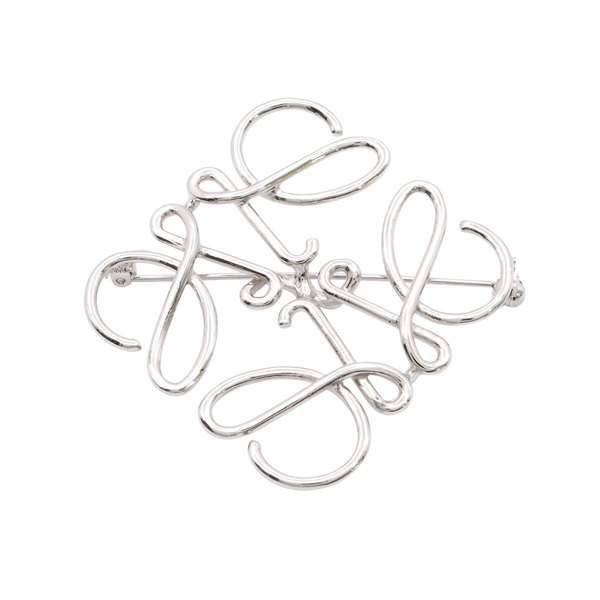 LOEWE 羅威 Anagram 胸針 銀色 黃銅 111.25.020