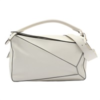 LOEWE 羅威 Puzzle Large 兩用包 白色 牛皮 322.30.K73