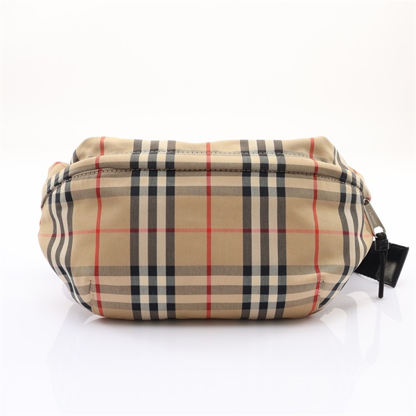 BURBERRY 巴寶莉 Vintage Check 腰包 胸包 棕色 PVC塗層帆布 棉布 牛皮 8010430