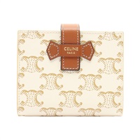 CELINE 賽琳 SMALL STRAP 二折短夾 白色 PVC塗層帆布 10H262DB7.01TA