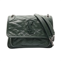 SAINT LAURENT YSL 聖羅蘭 Baby Niki 鍊帶肩背包 深綠色 牛皮 PMR533037