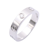 Cartier 卡地亞 LOVE 戒指 #49 18K白金 鑽石 B4050500