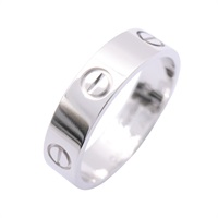 Cartier 卡地亞 LOVE 經典款 戒指 #61 18K白金 B4084700