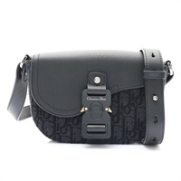 DIOR 迪奧 Mini Saddle 肩背包 黑/灰色 帆布 2ADCA435YKS