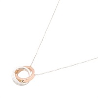 Tiffany & Co 蒂芬妮 1837 Interlocking 項鍊 18K玫瑰金 925純銀 60013934