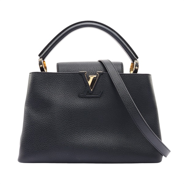 LOUIS VUITTON LV 路易威登 Capucines MM 兩用包 黑色 牛皮 M24727