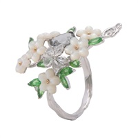 JEWELRY 無品牌珠寶 花戒指 18K白金