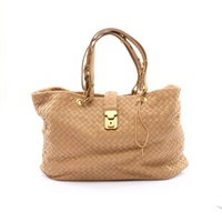 BOTTEGA VENETA 寶緹嘉 Intrecciate  Capri 托特包 手提包 淺褐色 編織羊皮 162197