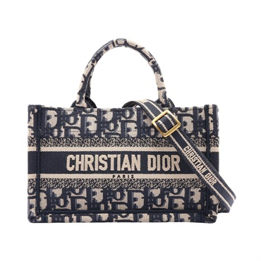 Dior 迪奧 Mini Book 兩用包 海軍藍 帆布 S5573CRIW