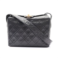 CHANEL 香奈兒 Vintage Camera 肩背包 黑色 羊皮 金扣