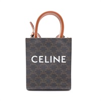CELINE 賽琳 Triomphe Mini Cabas 肩背包 棕色 PVC塗層帆布 194372BZK