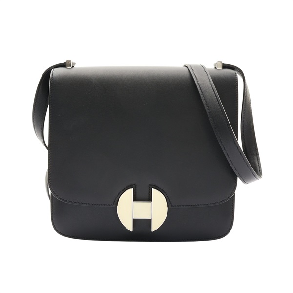 HERMES 愛馬仕 2002 20 肩背包 黑色 evergrain牛皮 Y刻 銀扣 H075134CK