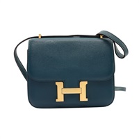 HERMES 愛馬仕 Constance 18 康康包 肩背包 博斯普魯斯綠 Everccolor牛皮 A刻 金扣