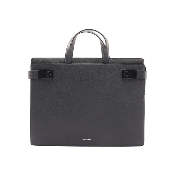 Salvatore Ferragamo 費拉格慕 with Hug buckle 公事包 手提包 黑色 牛皮 241258