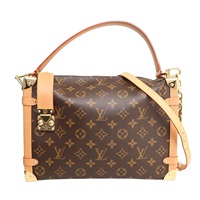 LOUIS VUITTON LV 路易威登 Side Trunk GM 兩用包 棕色 原花帆布 M14513