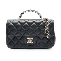 CHANEL 香奈兒 Handle Mini 鍊帶兩用包 黑色 羊皮