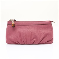 GUCCI 古馳 拉鍊零錢包 粉色 牛皮 308859