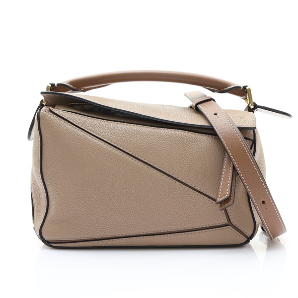 LOEWE 羅威 Small Puzzle 兩用包 棕色 牛皮 322.30.S21