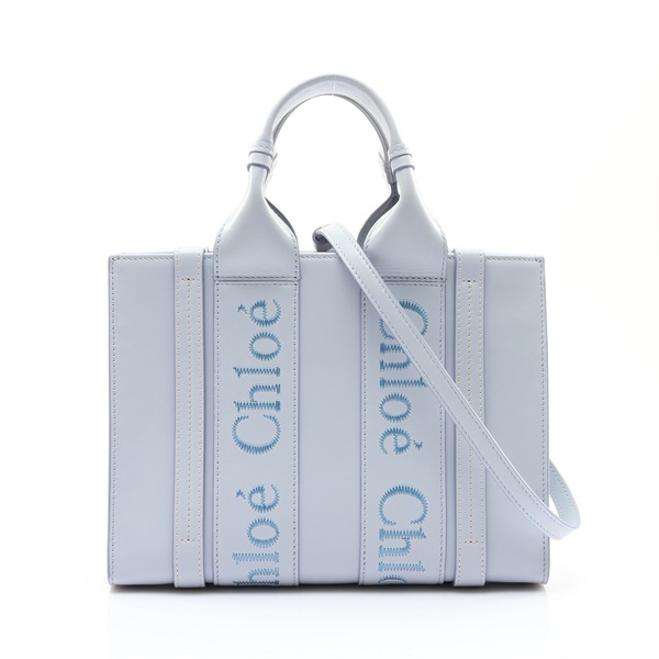 Chloe 克羅伊 Woody Small 兩用包 灰色 牛皮 CHC23U39716049V