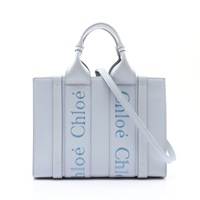 Chloe 克羅伊 Woody Small 兩用包 灰色 牛皮 CHC23U39716049V
