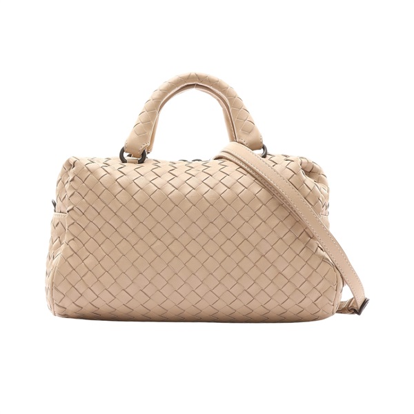 BOTTEGA VENETA BV 寶緹嘉 波士頓包 兩用包 淺褐色 編織羊皮