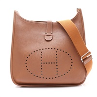 HERMES 愛馬仕 Evelyne 33 伊芙琳包 肩背包 金棕色 Clemence 牛皮 X刻 H056277CK