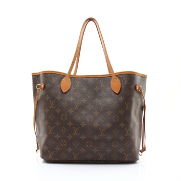 LOUIS VUITTON LV 路易威登 Neverfull MM 肩背包 棕色 原花帆布 M40156