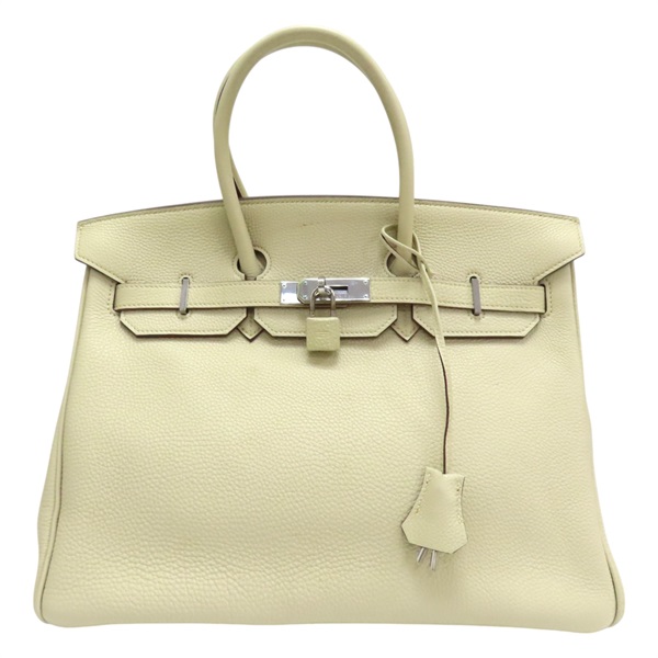 【再降價】羊毛白色 Togo牛皮 Birkin 35 柏金包 手提包 口K刻 銀扣【HERMES 愛馬仕】