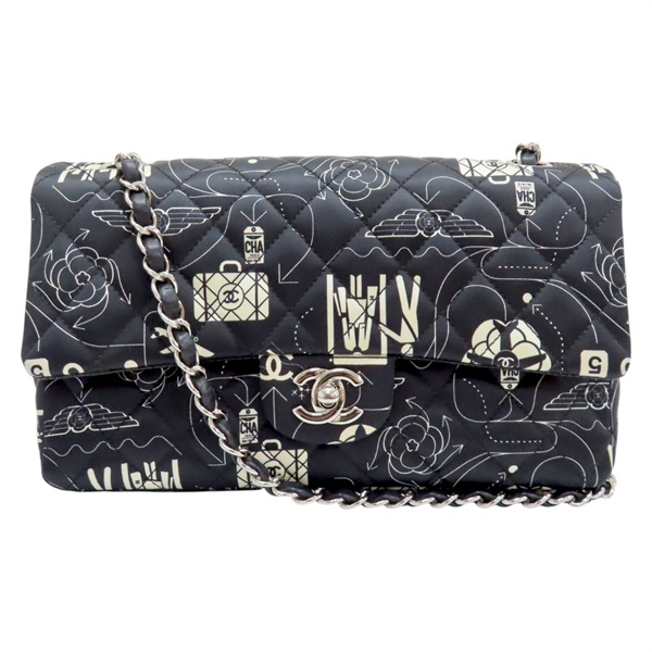 黑色 白色 帆布 鍊帶 肩背包 A01112