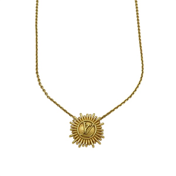金色鍍金 太陽墜飾 Place Vendome 項鍊 M68352【LOUIS VUITTON 路易威登】 M68352