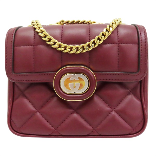 磚紅色 牛皮 鍊帶 Deco Mini 肩背包