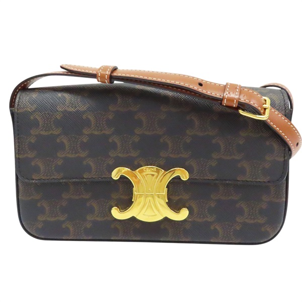 棕色 PVC塗層帆布 肩背包